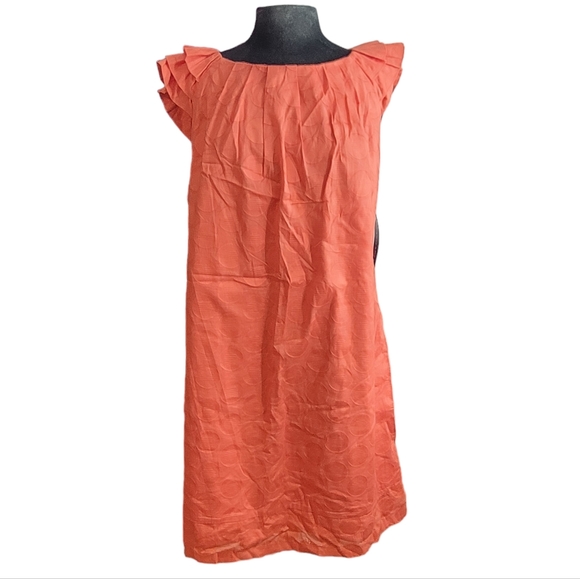 NWT Perceptions orange Dress sleeveless - Picture 1 of 8
